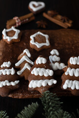 sweet home made christmas gingerbread chocolate brownies