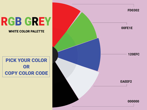 RGB Grey Color Palette