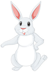 White rabbit cartoon character