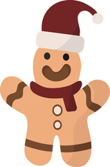 Gingerbread Doll icon, Christmas seasonal.