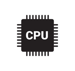 Processor cpu computer vector icon. CPU icon design.