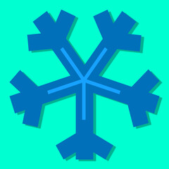 Fototapeta na wymiar snowflake icon on green for background