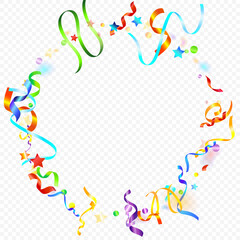 Obraz premium ribbon spiral confetti carnival color shine gift