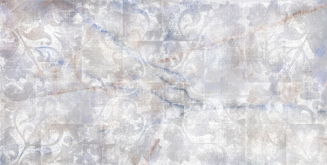 Fototapeta premium Aged marble texture with ornament pattern, Vintage background