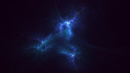 3D rendering abstract colorful fractal light background