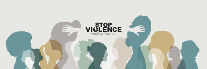 Stop violence against women. - obrazy, fototapety, plakaty
