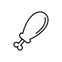 Chicken leg icon line design vector illustration isolated