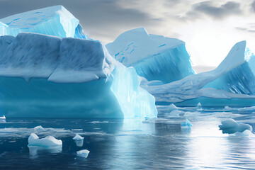 Iceberg en arctique. Antarctique.
