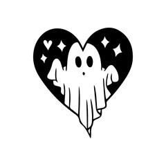 cute little ghost vector illustration