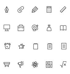 Education Line Vector Icons 