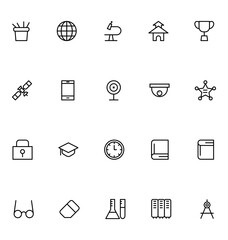 Education Line Vector Icons 