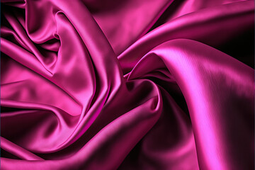 silk fabric color Pantone Viva Magenta, Pantone year 2023, created with Generative AI technology