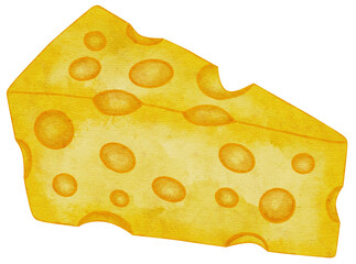 cheese watercolor illustration