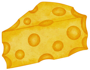 cheese watercolor illustration