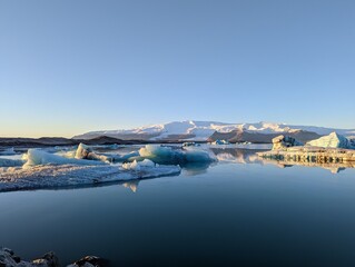 The Glacier Lagoon Jökulsarlon in Island, Europa