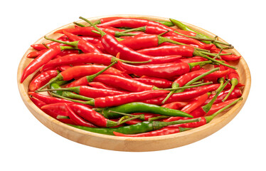 Red and green Pepper, Hot Red and Green chiiiies Isolate on white background PNG File.