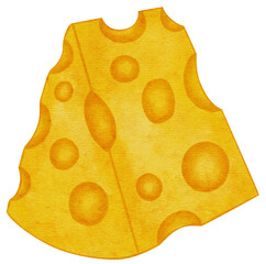 cheese watercolor illustration