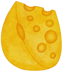 cheese watercolor illustration