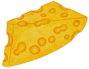 cheese watercolor illustration
