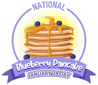 National Blueberry Pancake Day Banner Day
