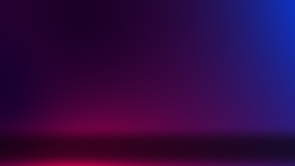 Neon shining effects on dark background. Empty glowing techno backdrop. Empty scene. Dark street reflection on wet asphalt. Rays of neon light in the dark, stage show Abstract background.