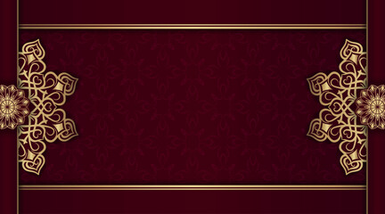 simple background with gold ornament border