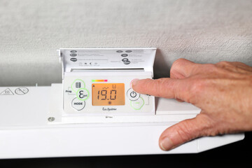 Réglage température, thermostat chauffage électrique à 19°