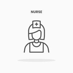 Nurse icon vector illustration line style. Great design for web, app and more. Editable Stroke and pixel perfect.