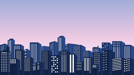 Obraz premium An illustration of a city building with many windows inside the building