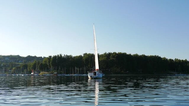Vacation in Poland, water surface on the Solina lake