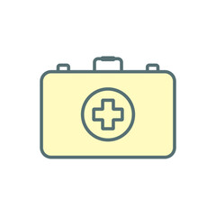 Medical kit icon vector