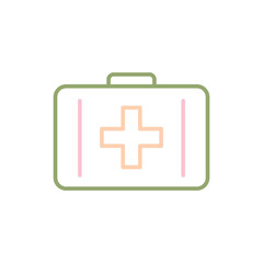 Medical kit icon vector