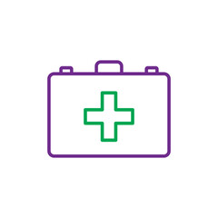 Obraz premium Medical kit icon vector