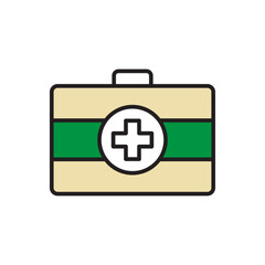 Medical kit icon vector