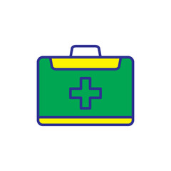 Fototapeta premium Medical kit icon vector