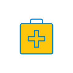Medical kit icon vector