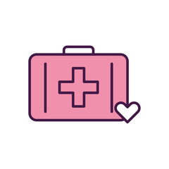 Medical kit icon vector