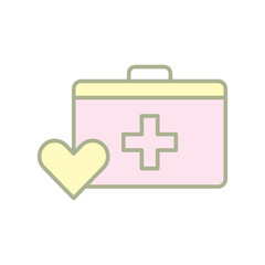 Fototapeta premium Medical kit icon vector