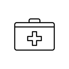 Obraz premium Medical kit icon vector