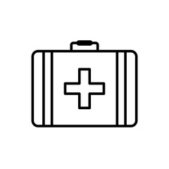 Obraz premium Medical kit icon vector
