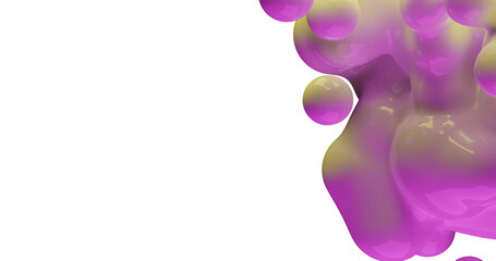 abstract background with 3d bubbles made in blender