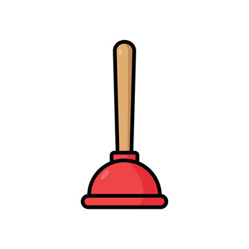 recommend clip art: plunger icon vector design template in white background