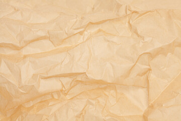 Brown crumpled paper texture background