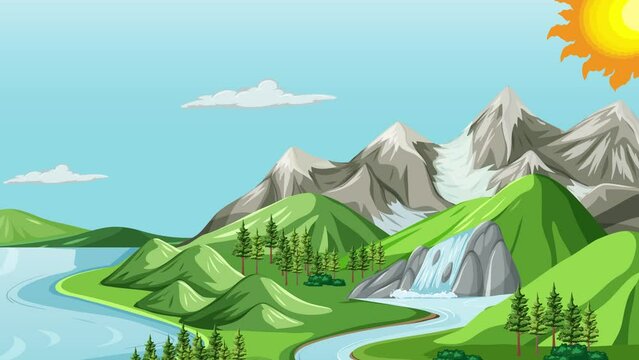 Animation showing the various stages in the water or hydrological cycle