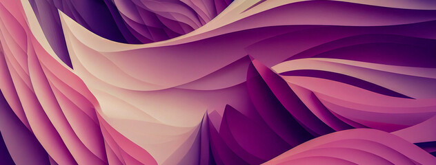 abstract purple panorama background, Generative AI Illustration