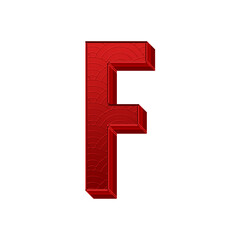 F 3d letter text effect