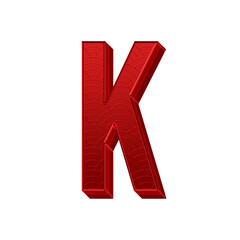 K 3d letter text effect