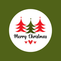 merry christmas tree design, vector file 