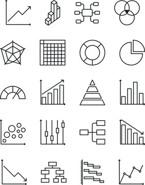 charts collection icons