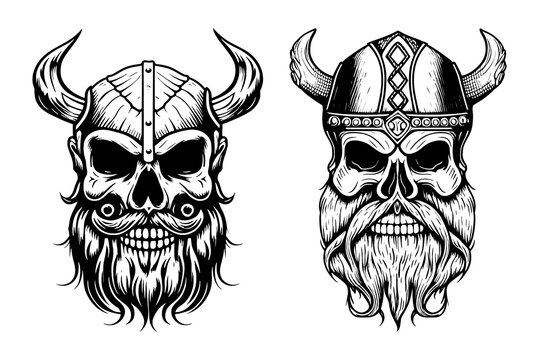 viking skull logo.